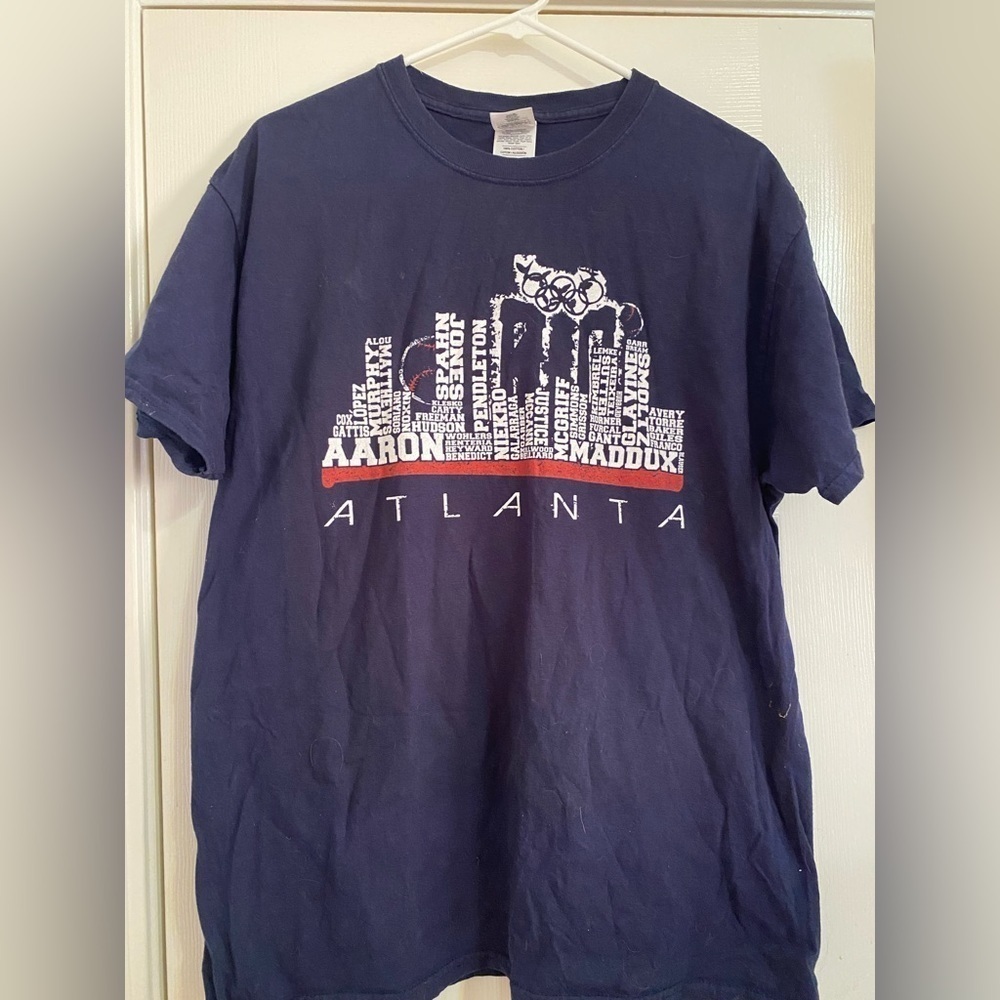 Atlanta Baseball Team All Time Legends Atlanta City Skyline Shirt